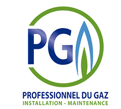 Logo PG professionnels du gaz, partenaire du Chauffage du cotynois - Chauffage du Contynois